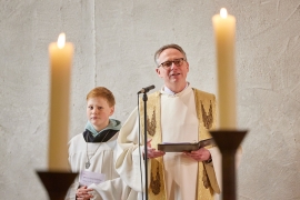 Pater Stefan St&ouml;hr im Gottesdienst beim Don Bosco Fest 2024 im Salesianum