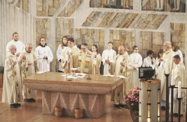 Gottesdienst mit Pater Stefan St&ouml;hr und anderen Mitbr&uuml;dern in M&uuml;nchen.